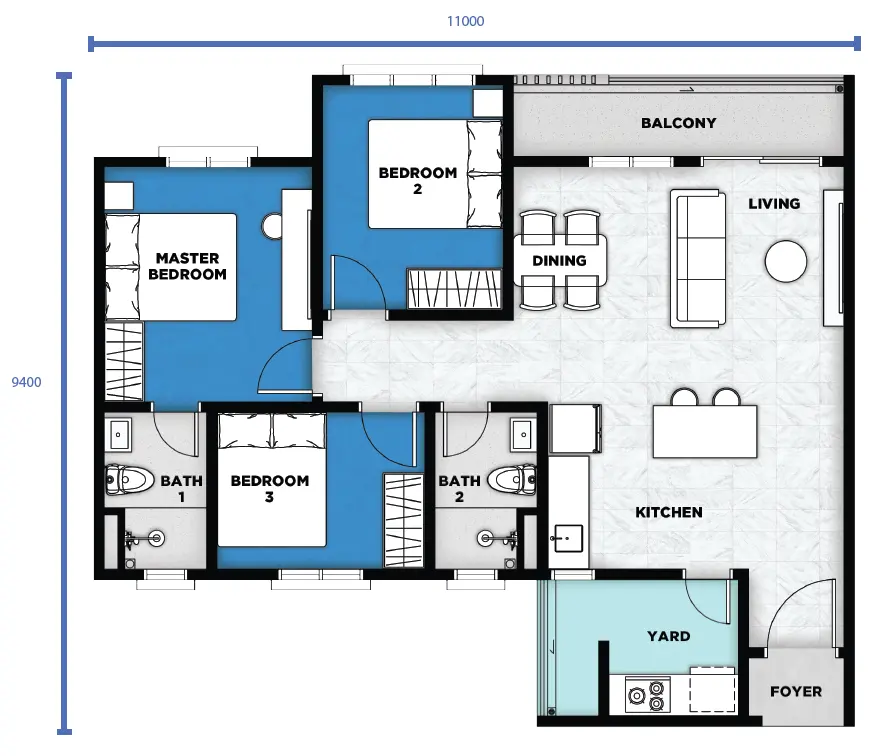 Type A floor plan