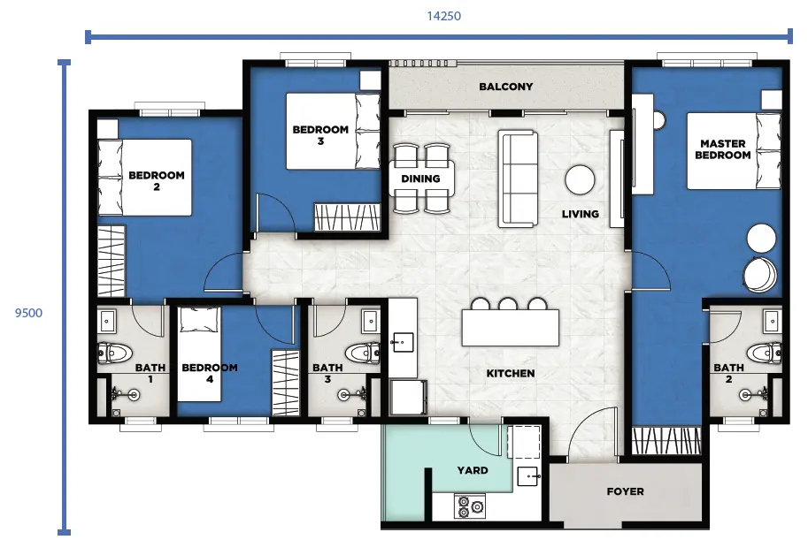 Type C floor plan